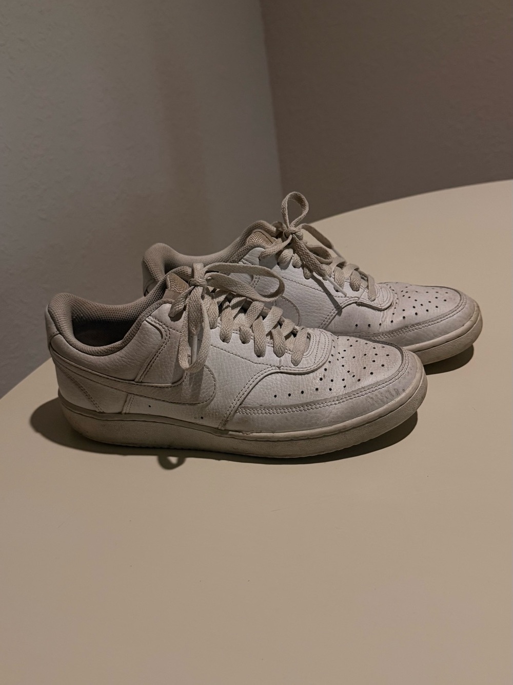 White Nike Court Vision Low